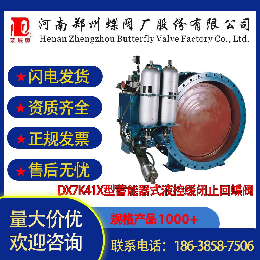 DX7K41X型蓄能器式液控緩閉止回蝶閥